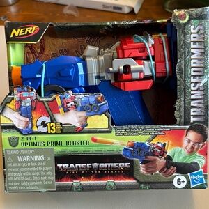 Nerf Transformers Optimus Prime Blaster - Red, Blue, and Gray